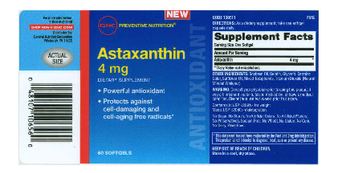GNC Preventive Nutrition Astaxanthin 4 mg - supplement