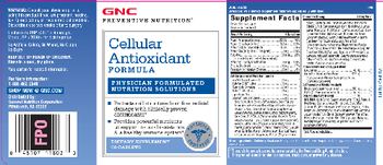GNC Preventive Nutrition Cellular Antioxidant Formula - supplement