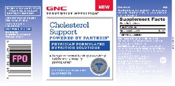 GNC Preventive Nutrition Cholesterol Support - supplement