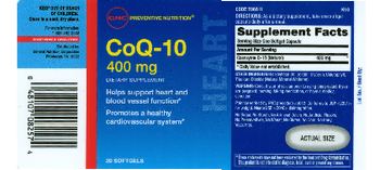 GNC Preventive Nutrition CoQ-10 400 mg - supplement