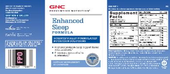 GNC Preventive Nutrition Enhanced Sleep Formula - supplement