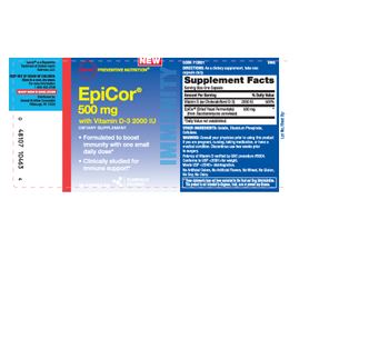 GNC Preventive Nutrition EpiCor 500 mg With Vitamin D-3 2000 IU - supplement