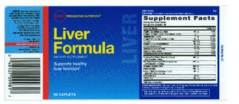 GNC Preventive Nutrition Liver Formula - supplement
