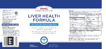 GNC Preventive Nutrition Liver Health Formula - these statements have not been evaluated by the food and drug administration this product is not int