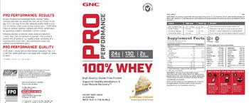 GNC Pro Performance 100% Whey Banana Cream - supplement