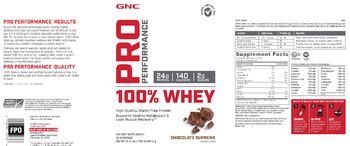 GNC Pro Performance 100% Whey Chocolate Supreme - supplement