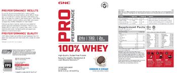 GNC Pro Performance 100% Whey Cookies & Cream - supplement