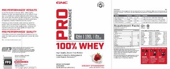 GNC Pro Performance 100% Whey Creamy Strawberry - supplement