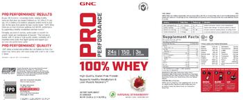 GNC Pro Performance 100% Whey Natural Strawberry - supplement