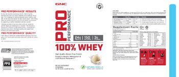 GNC Pro Performance 100% Whey Natural Vanilla - supplement