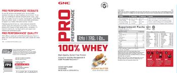 GNC Pro Performance 100% Whey Peanut Butter - supplement