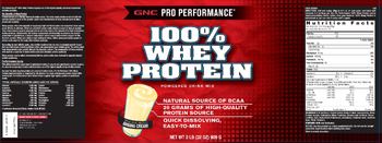 GNC Pro Performance 100% Whey Protein Powdered Drink Mix Banana Cream - 