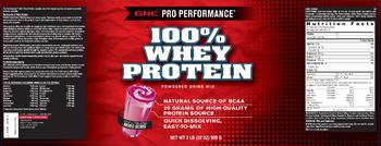 GNC Pro Performance 100% Whey Protein Powdered Drink Mix Mixed Berry - 