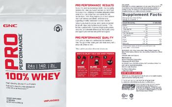 GNC Pro Performance 100% Whey Unflavored - supplement