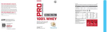 GNC Pro Performance 100% Whey Vanilla Cream - supplement