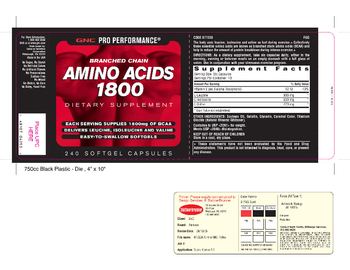 GNC Pro Performance Amino Acids 1800 - supplement