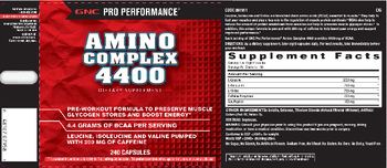 GNC Pro Performance Amino Complex 4400 - supplement