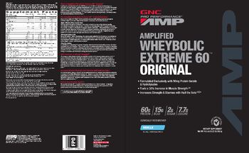 GNC Pro Performance AMP Amplified Wheybolic Extreme 60 Original Vanilla - supplement