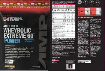 GNC Pro Performance AMP Amplified Wheybolic Extreme 60 Power French Vanilla - supplement