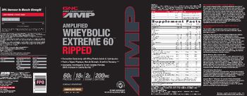 GNC Pro Performance AMP Amplified Wheybolic Extreme 60 Ripped Chocolate Fudge - supplement