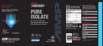 GNC Pro Performance AMP Pure Isolate Vanilla Custard - supplement