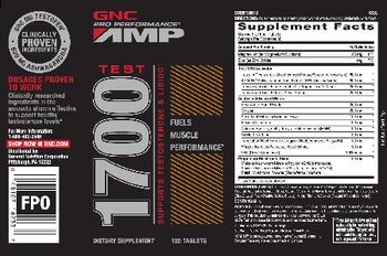 GNC Pro Performance AMP Test 1700 - supplement