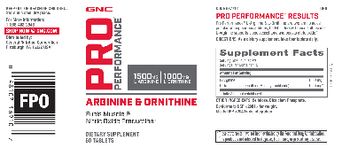 GNC Pro Performance Arginine & Ornithine - supplement
