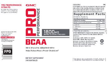 GNC Pro Performance BCAA 1800 mg - supplement