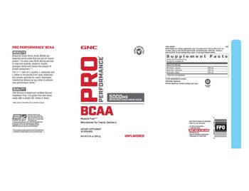 GNC Pro Performance BCAA Unflavored - supplement