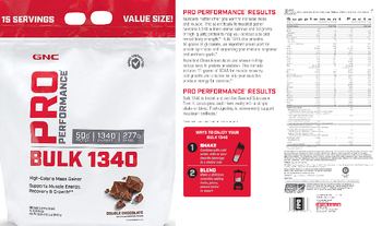 GNC Pro Performance Bulk 1340 Double Chocolate - supplement