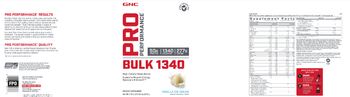 GNC Pro Performance Bulk 1340 Vanilla Ice Cream - supplement