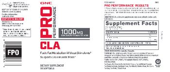 GNC Pro Performance CLA 1000 mg - supplement