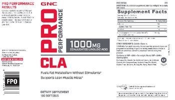 GNC Pro Performance CLA 1000 mg - supplement