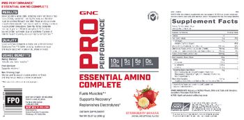 GNC Pro Performance Essential Amino Complete Strawberry Banana - supplement