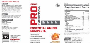 GNC Pro Performance Essential Amino Complete Tangy Orange - supplement