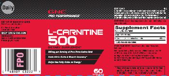 GNC Pro Performance L-Carnitine 500 - supplement