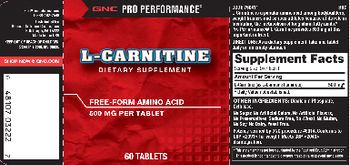 GNC Pro Performance L-Carnitine - freeform amino acid