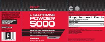 GNC Pro Performance L-Glutamine Powder 5000 Unflavored - supplement