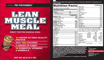 GNC Pro Performance Lean Muscle Meal Chocolate - 