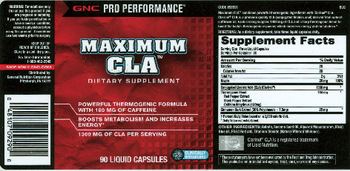GNC Pro Performance Maximum CLA - supplement