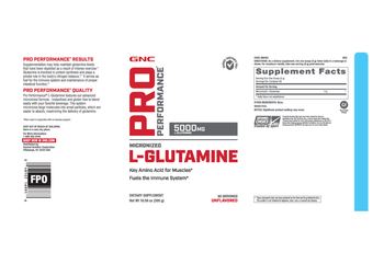 GNC Pro Performance Micronized L-Glutamine Unflavored - supplement