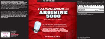 GNC Pro Performance RapidDrive Arginine 5000 Unflavored - supplement