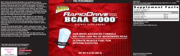 GNC Pro Performance RapidDrive BCAA 5000 Unflavored - 