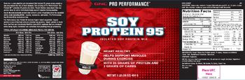 GNC Pro Performance Soy Protein 95 Vanilla - 
