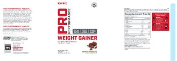 GNC Pro Performance Weight Gainer Double Chocolate - supplement