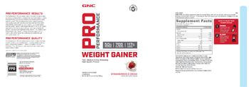 GNC Pro Performance Weight Gainer Strawberries & Cream - supplement