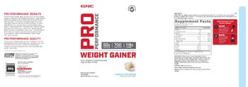 GNC Pro Performance Weight Gainer Vanilla Ice Cream - supplement
