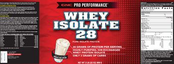 GNC Pro Performance Whey Isolate 28 Cookies And Cream - 