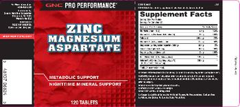 GNC Pro Performance Zinc Magnesium Aspartate - 