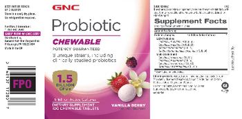 GNC Probiotic Chewable Vanilla Berry - supplement